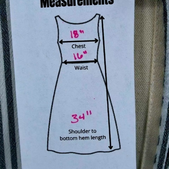 American Eagle Outfitters, Precious Railroad Striped Dress, Excellent Condition - Picture 9 of 11